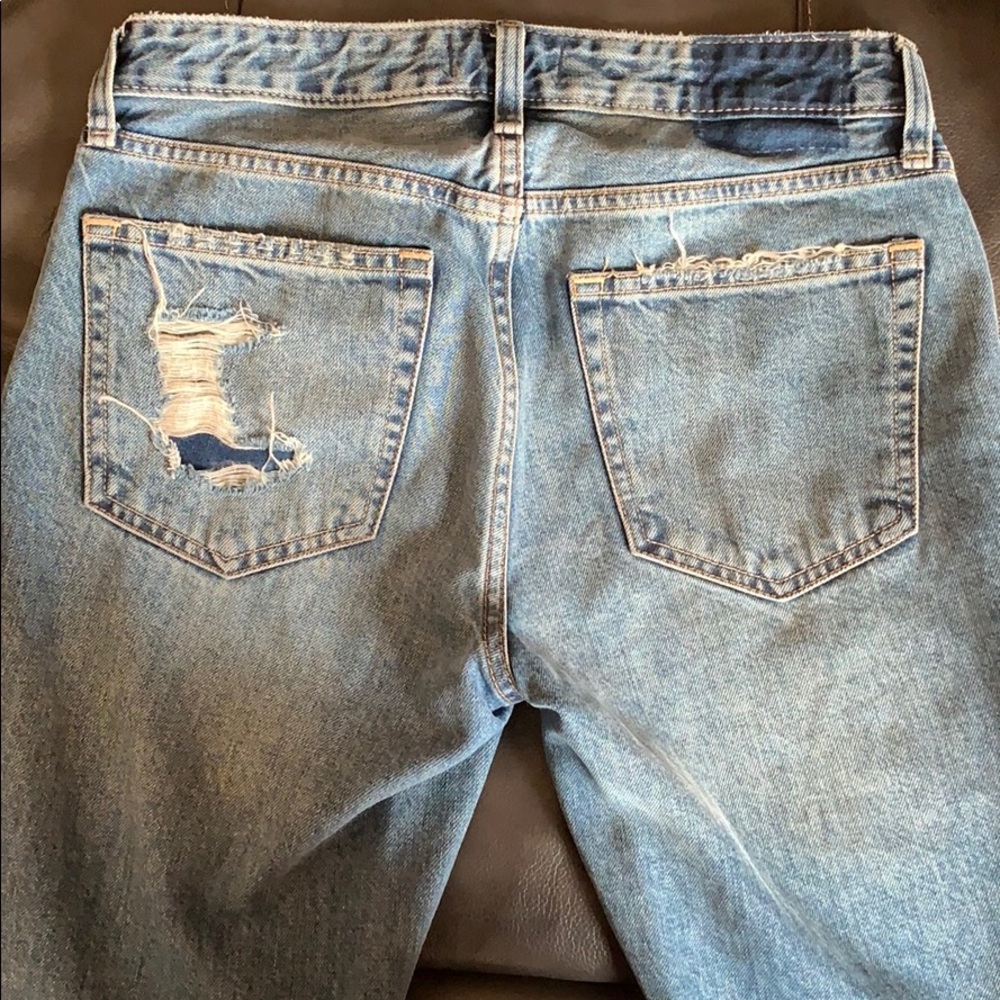 Destroyed Abercrombie boyfriend jeans. Worn once